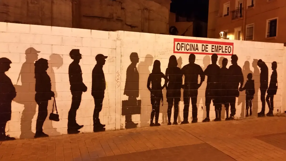 Oficina de empleo, grafiti