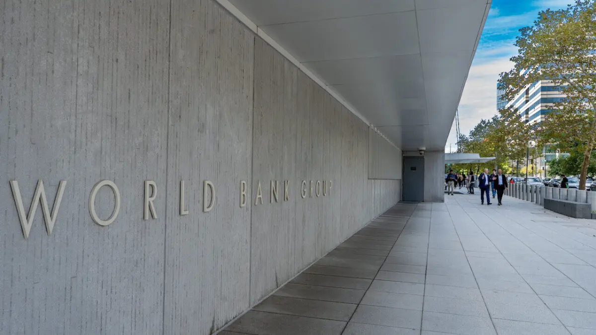 Fachada del edificio del Banco Mundial en Washington