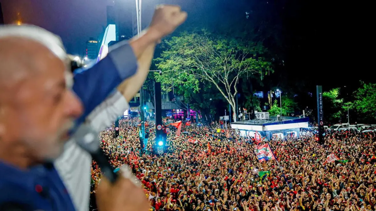 Ignacio Lula da Silva, durante discurso de reelección en São Paulo
