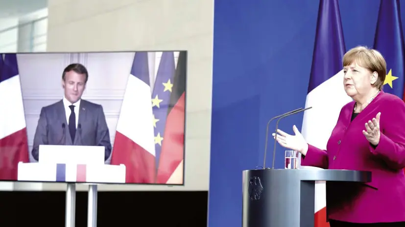 Angela Merkel, Emmanuel Macron