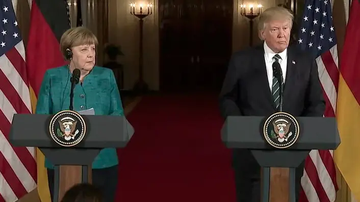 Angela Merkel Y Trump.