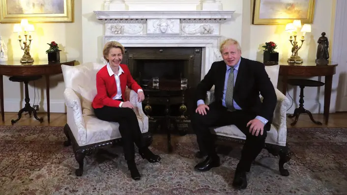 Ursula von der Leyen y Boris Johnson