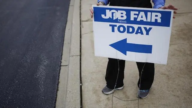 Cartel feria del trabajo Estados Unidos