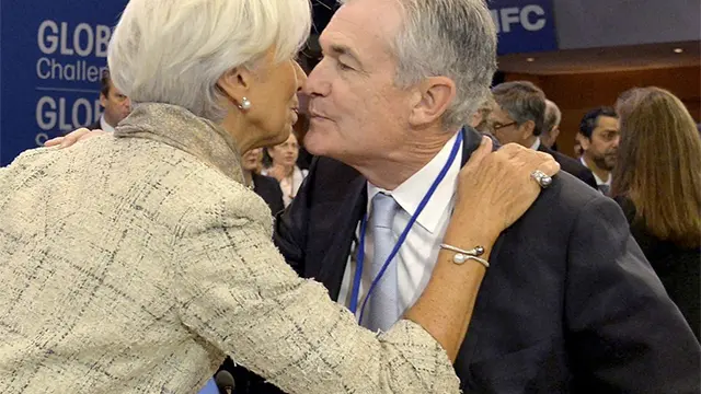 Christine Lagarde y Jerome Powell
