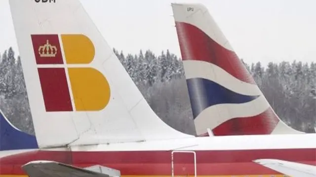 Aviones de Iberia y British Airways