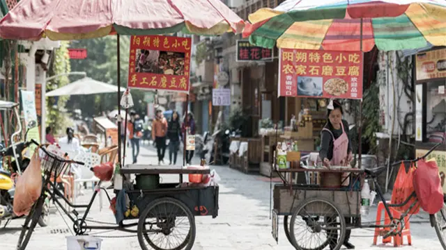 Puesto callejero en China