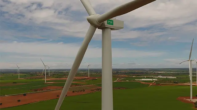 Parque eólico de Endesa en Motilla del Palancar (Cuenca)