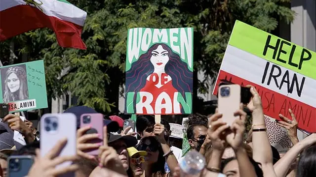 Protestas por las calles de Iran a principios de 2026