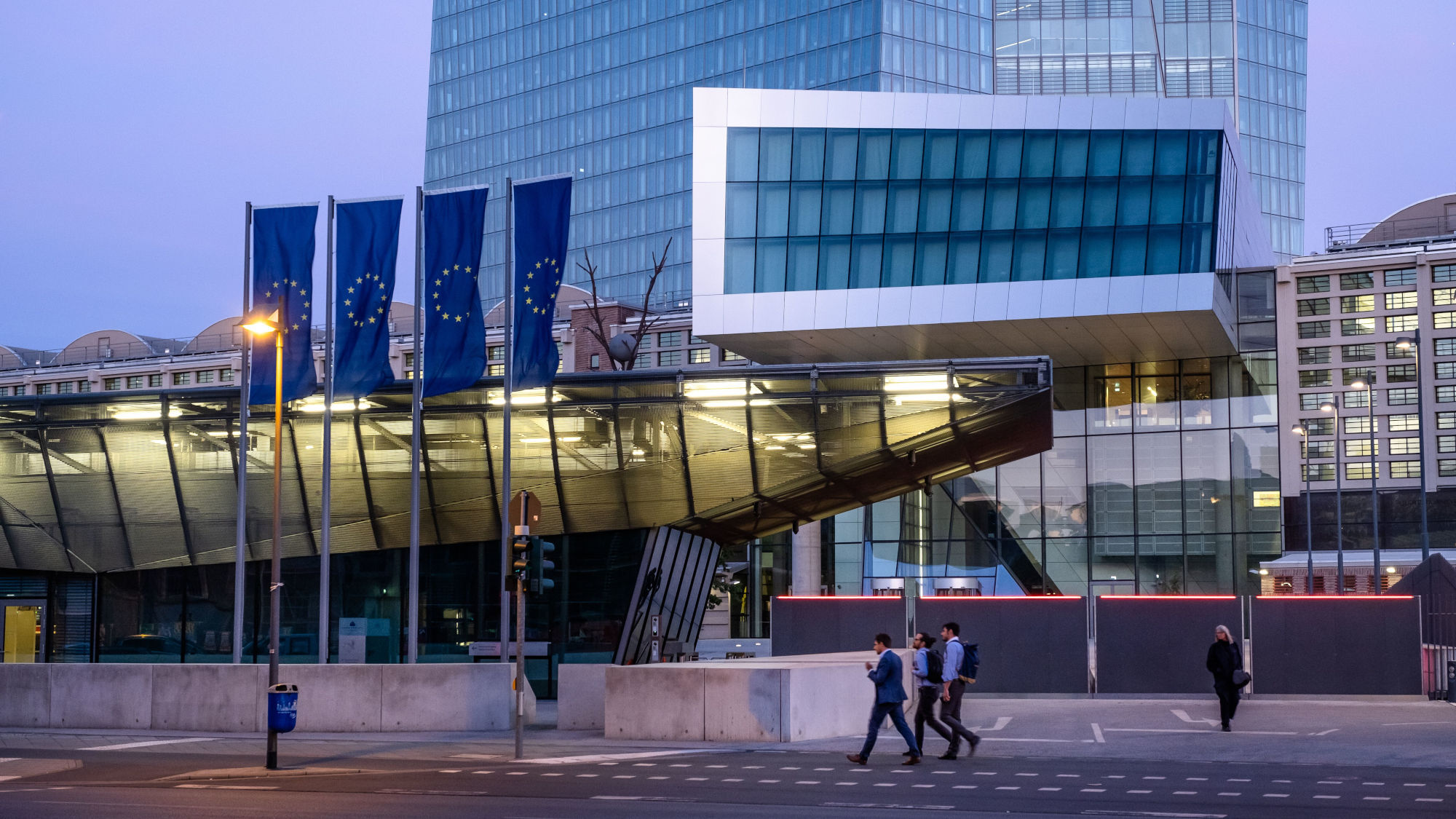 Photo of the European Central Bank  (ECB) Main buildung in Frankfurt, Germany