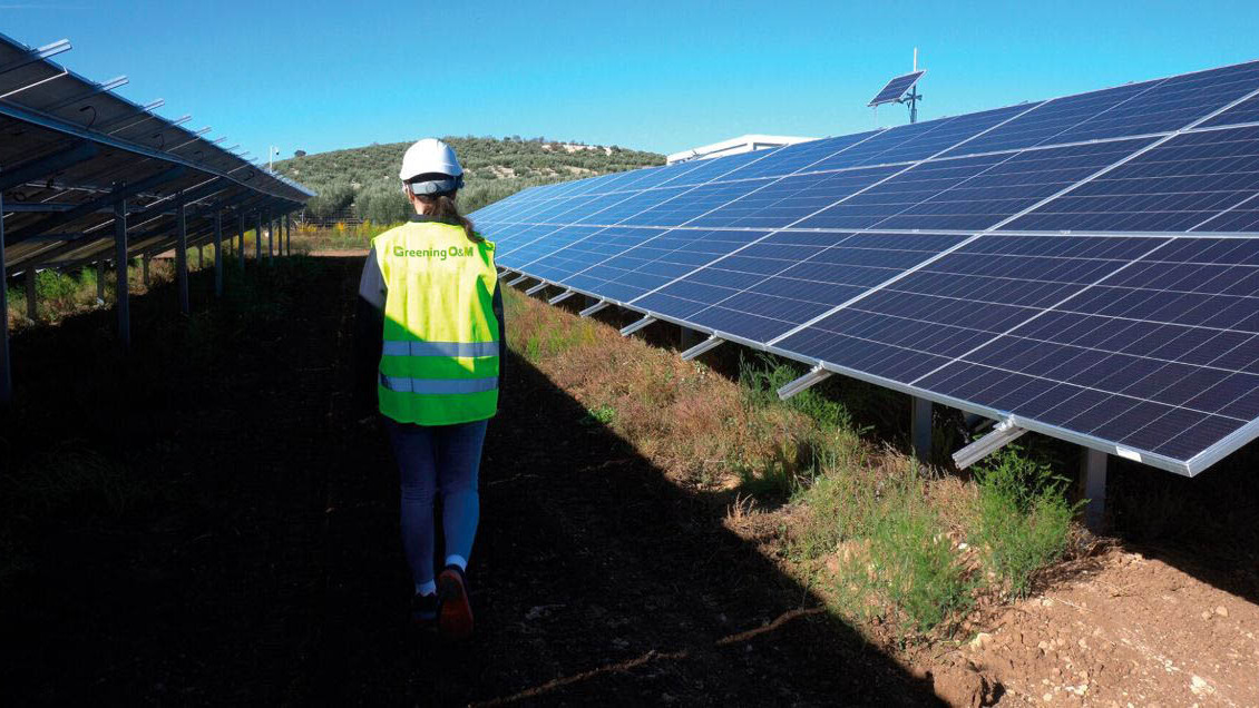 Greening, mantenimiento placas solares