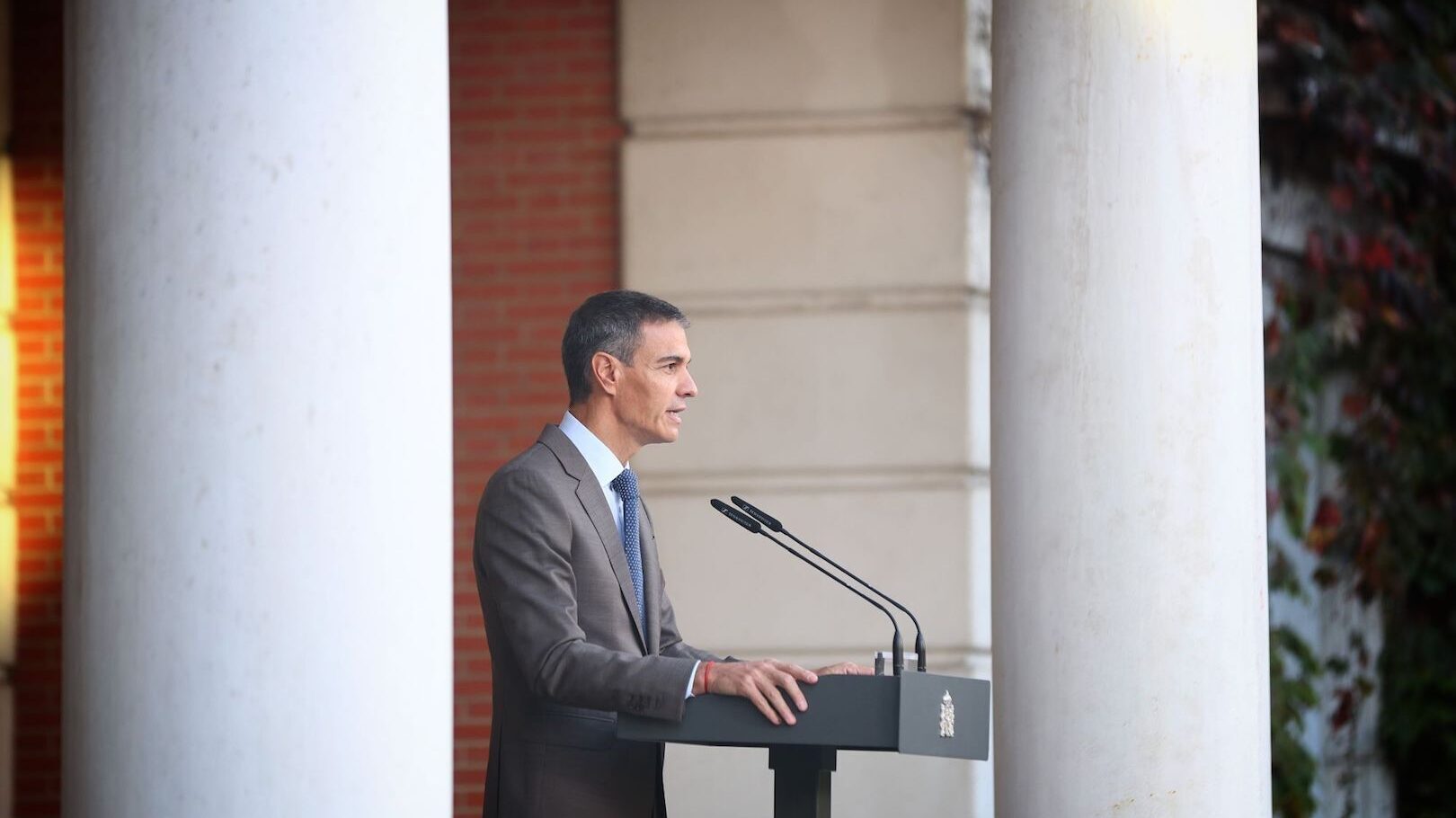 El presidente del Gobierno, Pedro Sánchez durante la comparecencia en la que anunciaba el adelanto de las elecciones generales
