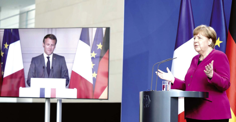 Angela Merkel, Emmanuel Macron
