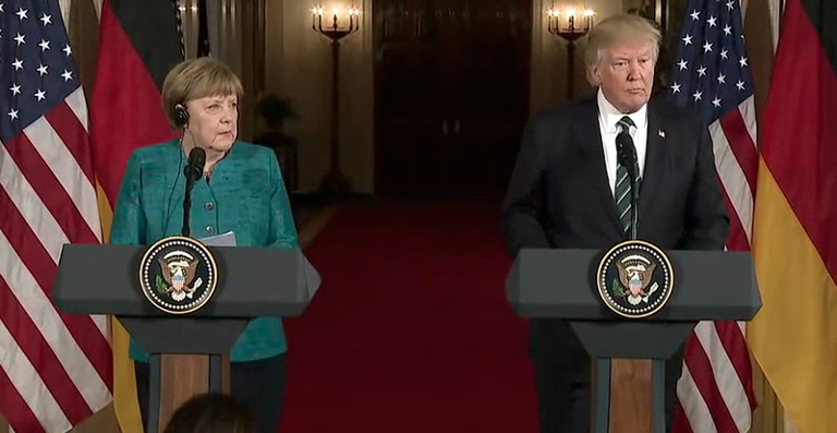 Angela Merkel Y Trump.
