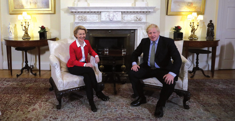 Ursula von der Leyen y Boris Johnson