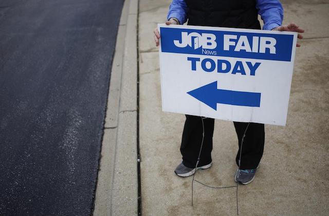 Cartel feria del trabajo Estados Unidos