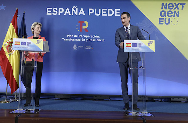 Ursula Von der Leyen y Pedro Sánchez