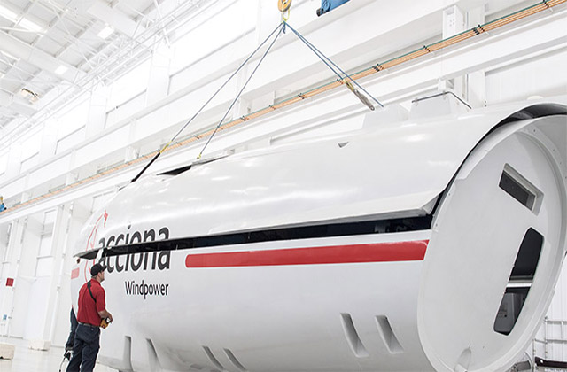 Turbina fabricada por Acciona Energía