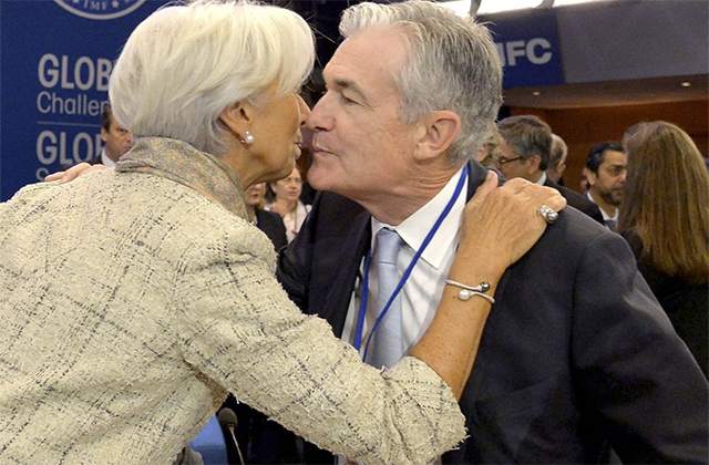 Christine Lagarde y Jerome Powell