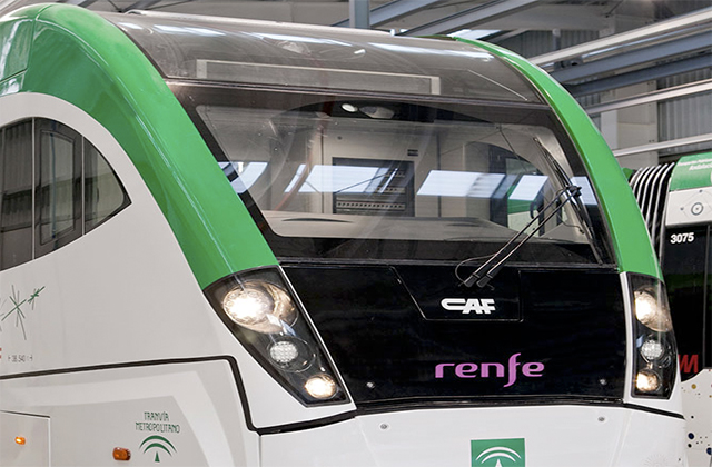 Tranvía fabricado por CAf para la Junta de Andalucía