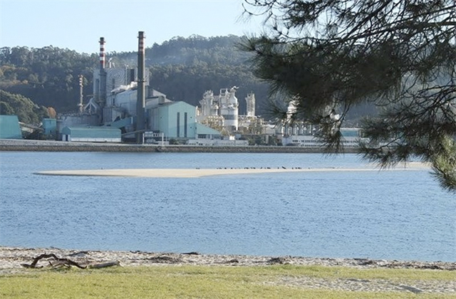 Fábrica de Grupo Ence en la ría de Pontevedra
