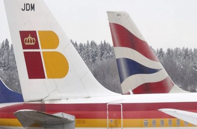 Aviones de Iberia y British Airways