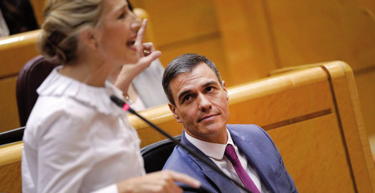 Pedro Sanchez y Yolanda Díaz
