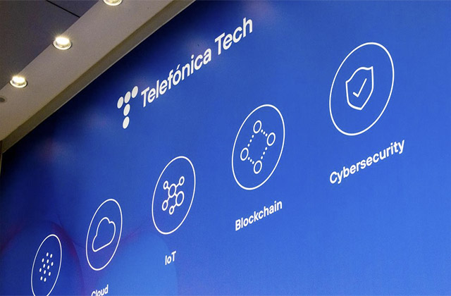Logo de Telefónica tech, filial tecnológica de la compañía