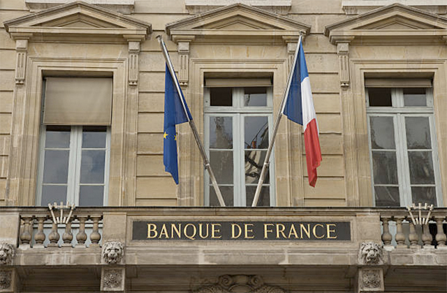Fachada del Banco de Francia en París