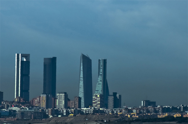 El parque empresarial Cuatro Torres Business Area junto al paseo de la Castellana