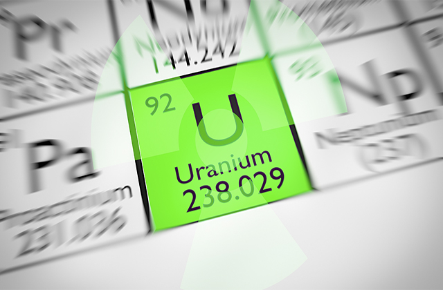 El símbolo del uranio en la tabla periódica es el U y número atómico 92
